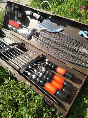 Bbq-box-2, Набір шампурів, шампури у кейсі, подарунок, подарунок чоловіку, bbq, grill